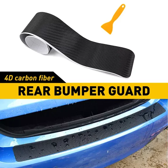 Carbon Fiber Car Bumper Rear Trunk Protector Corner Trim Sticker Car Accessories