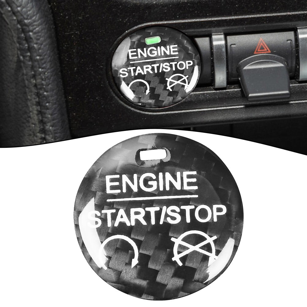 Carbon Fiber Car Engine Start Stop Button Sticker for Ford for Mustang