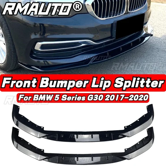 Carbon Fiber Car Front Bumper Splitter Lip Spoiler Diffuser Bumper Cover For BMW 5 Series G30 2021-2022 Car Accessories Body Kit