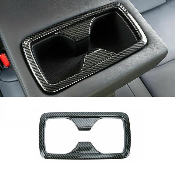 Carbon Fiber Car Front Row Water Cup Holder Cover Frame For Toyota RAV4 2019 2020 2021 2022 2023 RAV 4 XA50 Hybrid Accessories.