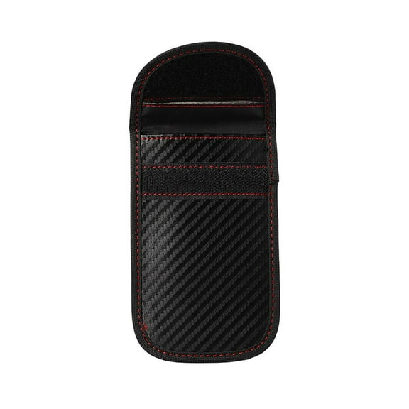 Carbon Fiber Car Key Signal Blocker Pouch, Anti-Hacking Faraday Bag for Fob, RFID Blocking