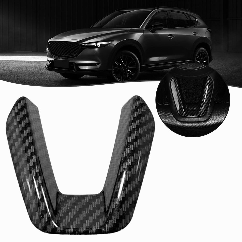 Carbon Fiber Car Steering Wheel Decorative Interior Sticker For Mazda