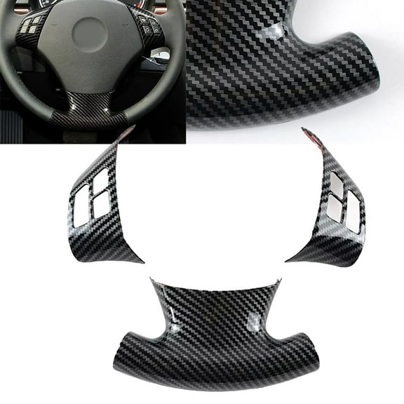 Carbon Fiber Car Steering Wheel Panel Cover Trim for BMW 3 Series E90 2005-2012 Auto Accessories