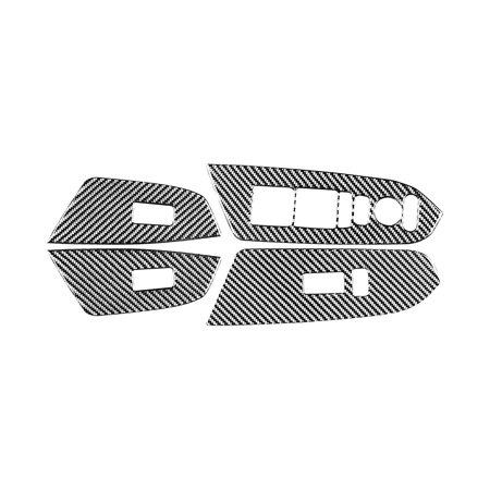 Carbon Fiber Car Window Lift Switch Panel Cover Trim For 2016 2017 2018 2019 2020 2021 Accessories