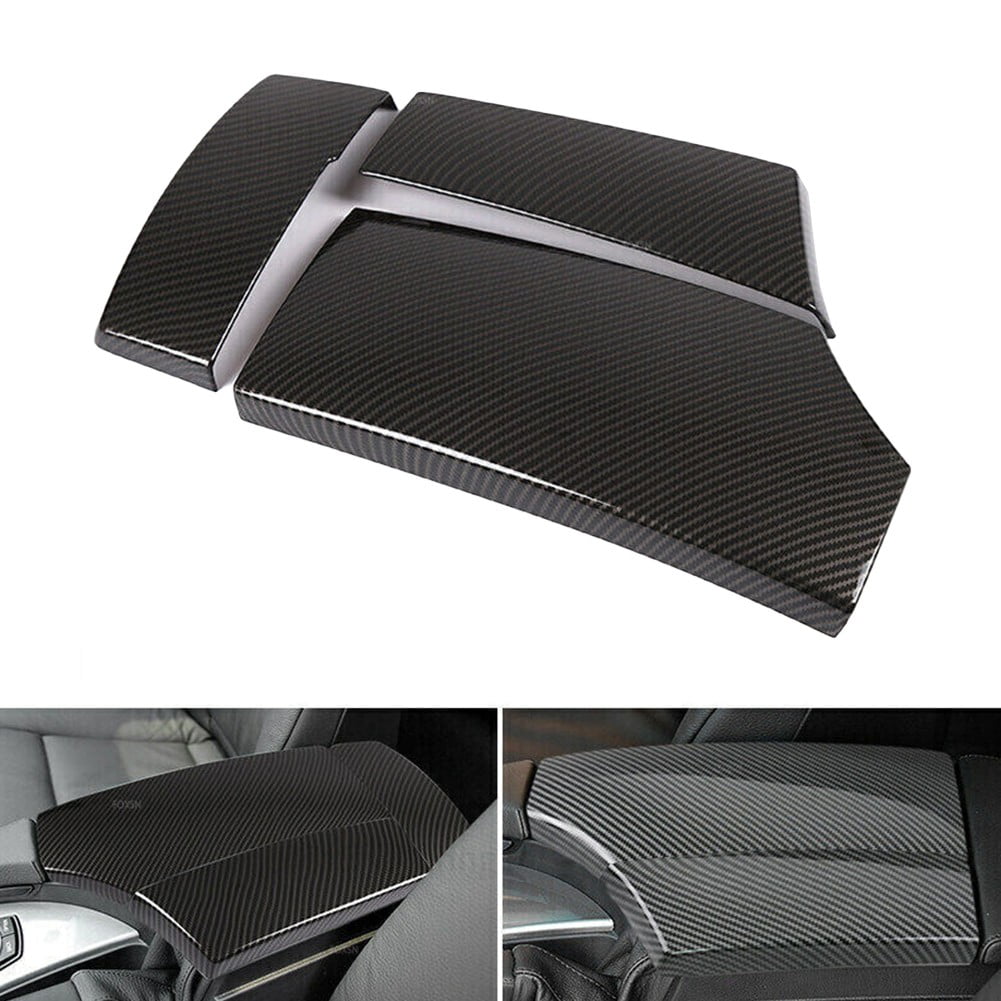 Carbon Fiber Center Console Armrest Storage Box Cover For Bmw 5 Series