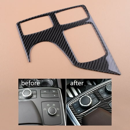 Carbon Fiber Center Console Multimedia Panel Cover Trim fit for Benz GLE GLS New
