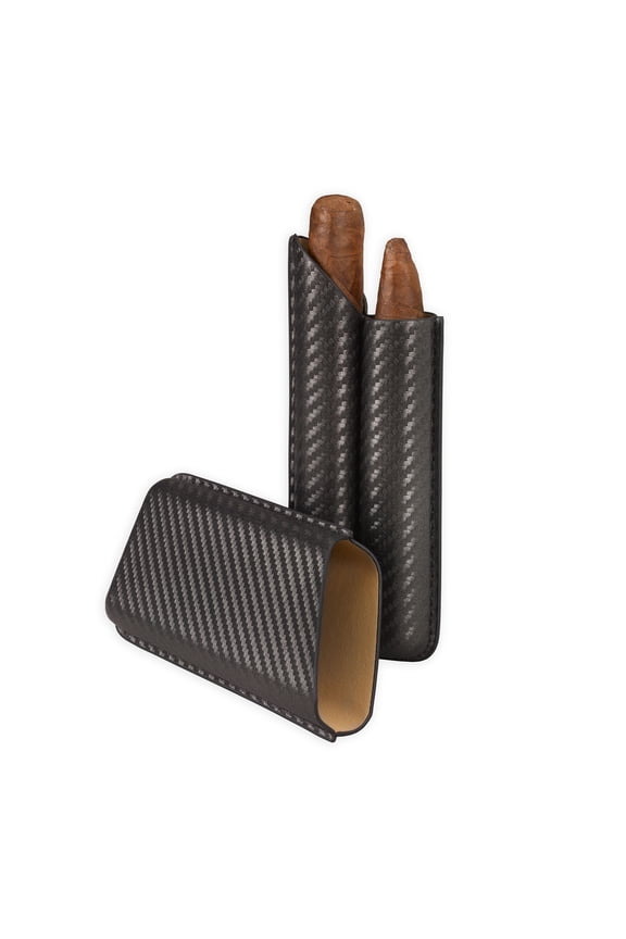Carbon Fiber Cigar Case and Cutter Gift Set - CF Wrap