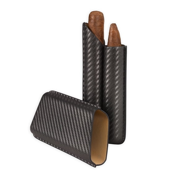 Carbon Fiber Cigar Case and Cutter Gift Set - CF Wrap