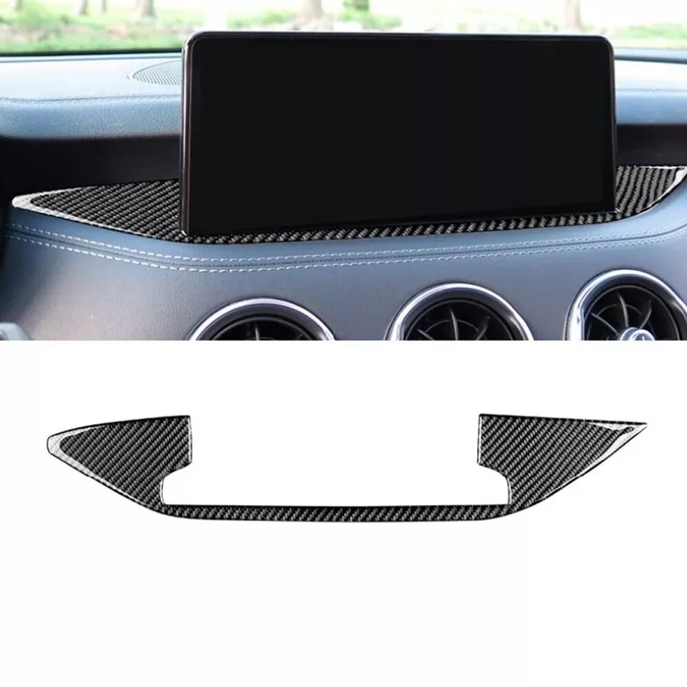 Carbon Fiber Console GPS Navigation Frame Cover Trim For Kia Stinger ...