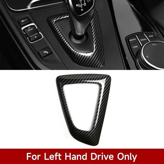 Carbon Fiber Control Gear Box Shift Knob Panel Frame Cover Sticker Interior Trim Suitable for BMW F20 F21 F22 F23 F30 F34 F35 F32 F33 F36 1 2 3 4 Series 14-18 Accessories