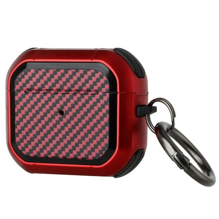 Carbon Fiber Design Hybrid Case for AirPods Pro - Red