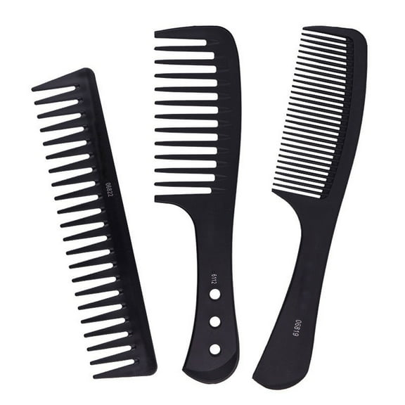 Anti-static Wide Tooth Hair Comb, Professional Grade Carbon Fiber Detangler for Shower Shampoo, Reduces Hair Loss, Ergonomic Design, Heat Resistant Scalp Massage Tool for Women Men