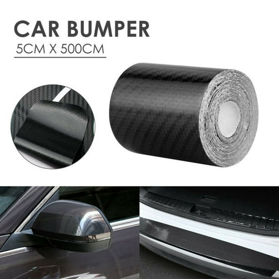 Carbon Fiber Door Sill Guard Anti-Scratch Strip Car Protector Sticker Body Trim 5CM x 500CM