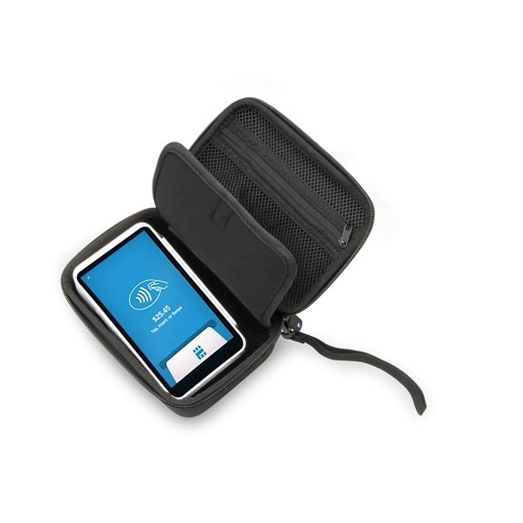 Carbon Fiber EVA Travel Case for POS Card Reader 7x5x3 Inches