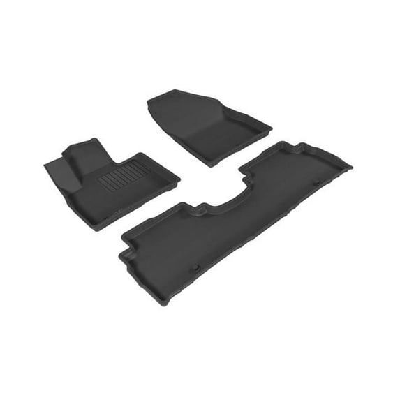 Carbon Fiber Embossed Pattern Kagu Black 1st Row 2nd Row 5 Seats for 2016-2017 Kia Sorento - Black