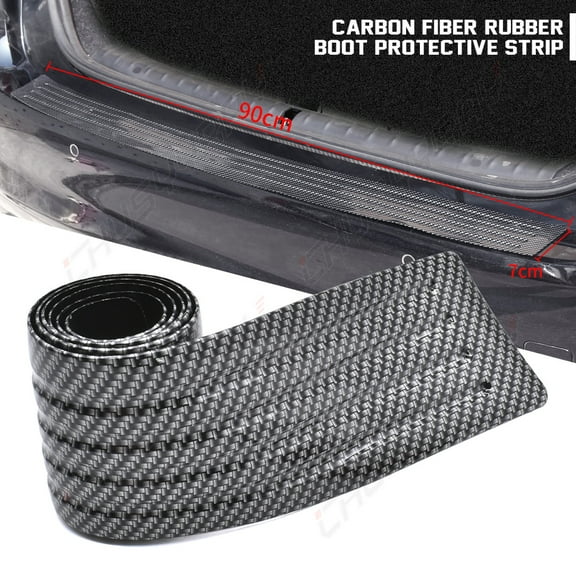 Carbon Fiber Film Trunk Vinyl Decal Sticker For Toyota Camry Black 90cm
