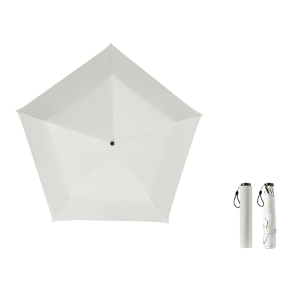 Carbon Fiber Folding Umbrella 33.46 Inch Windproof, UV Protection Lightweight Travel Umbrella, Auto Open Close Compact Pocket Umbrella for Outdoor Activities, Umbrellas, White