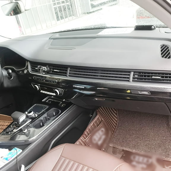 Carbon Fiber For Audi Q7 4M 2016-2019 Car Film Interior Sticker Center Console Gear Dashboard Air Door Handle Lift Panel
