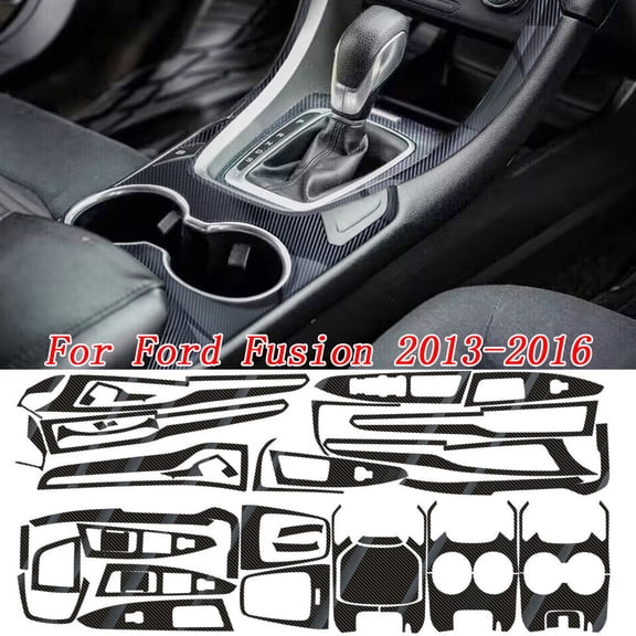 Carbon Fiber For Ford Fusion 2013-2016 Car Film Interior Sticker Center Console Gear Dashboard Air Door Handle Lift Panel