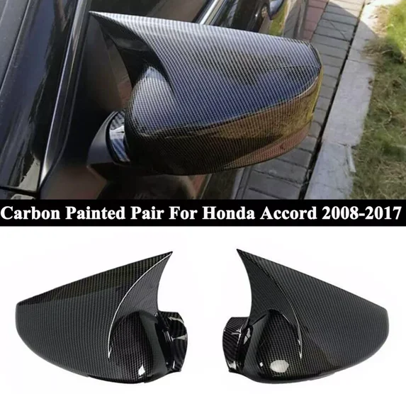 Carbon Fiber For Honda Accord 8th 2008-2017 Rear Side View Mirror Cover Caps Pair