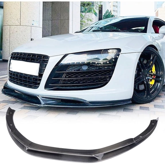 Carbon Fiber Front Bumper Lip fits for Audi R8 GT V8 V10 Spyder Coupe Convertible 2007-2015 Add-on Chin Spoiler Splitter Protector