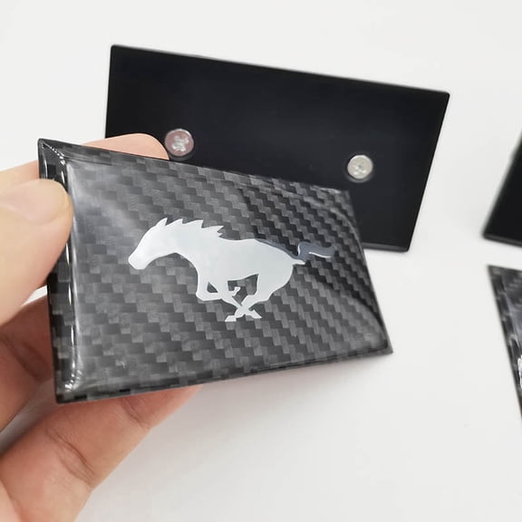 Mustang Car Carbon Fiber GT 5.0 Coyote Logo Badge Sticker Pony Horse GT350 GT500 Emblem Decal