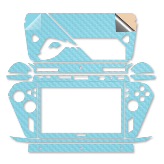 Carbon Fiber Gaming Skin Compatible With Asus ROG Xbox Ally X (2025) - Solid Baby Blue - Premium 3M Vinyl Protective Wrap Decal Cover - Easy To Apply | Crafted in the USA by MightySkins