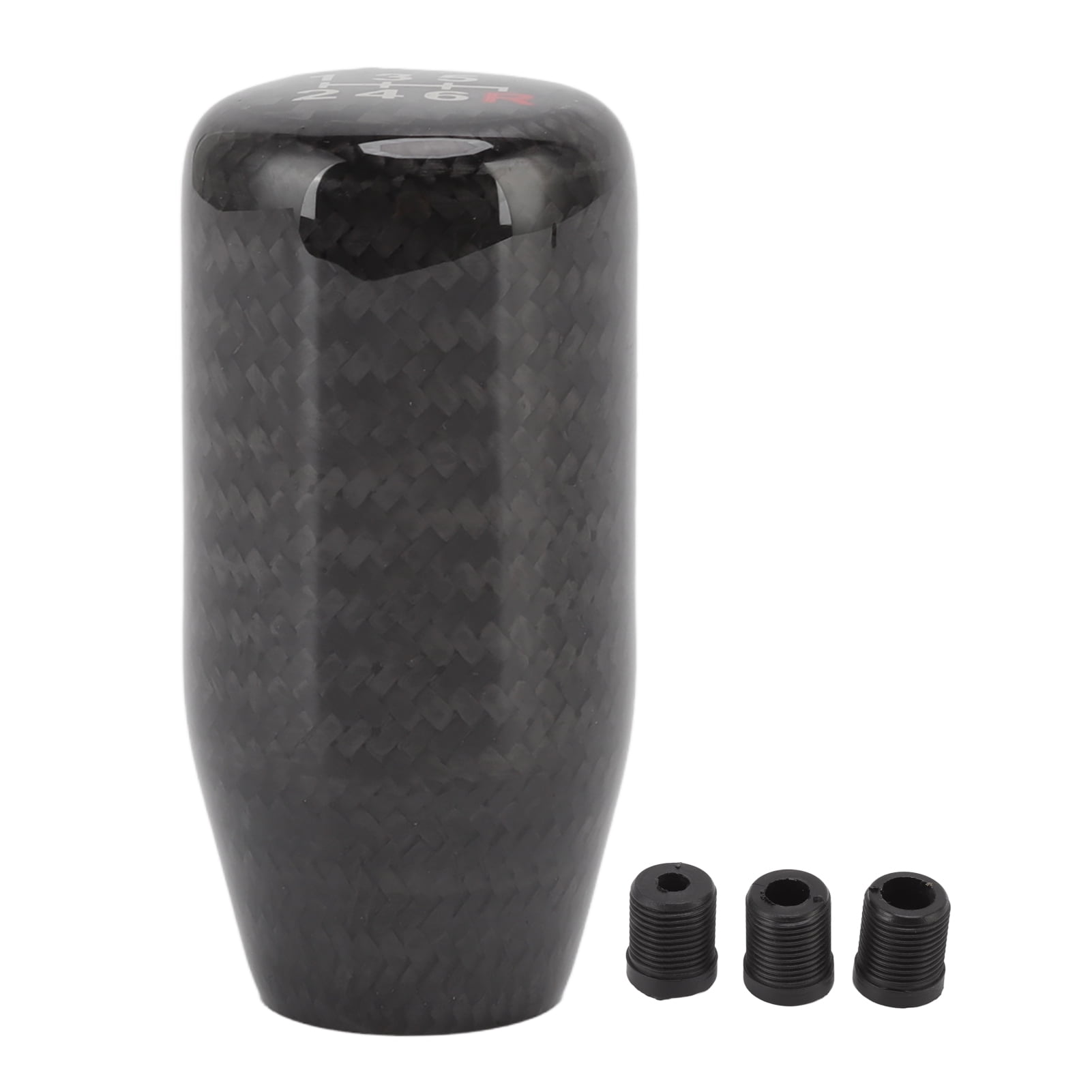 Carbon Fiber Gear Shift Knob Cover with 3 Adapters Interior Trim