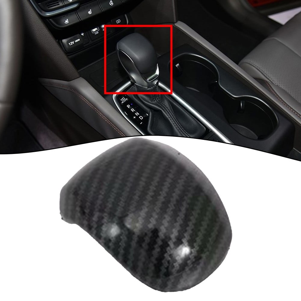 Carbon Fiber Gear Shift Knob Head Cover Trim For Hyundai Santa Fe 2019