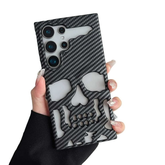 Carbon Fiber Hard PC Skeleton Style Case for iPhone And Samsung