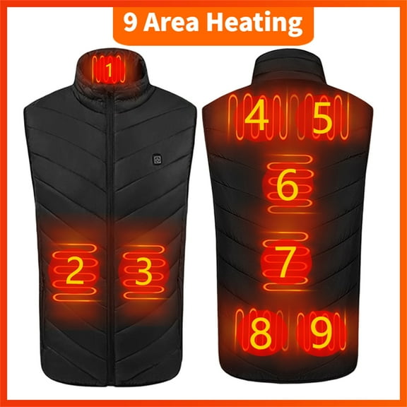 Carbon Fiber Heated Vest for Men Women - 3-Second Fast Heating Jacket XL, USB Rechargeable Electric Coat for Winter Sports, Outdoor Work & Gifts, Machine Washable