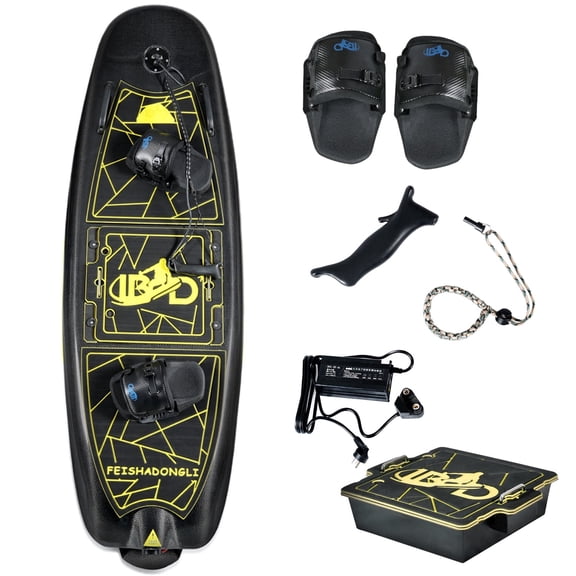 XRELIATECH Carbon Fiber High-Speed Electric Surfboard,14 KW Water Jet Surf Board,Max Speed 55 KM/h,Battery Life 60 Min,IP67 Waterproof,Electronic Surfboard for Adult,Custom Design Pattern