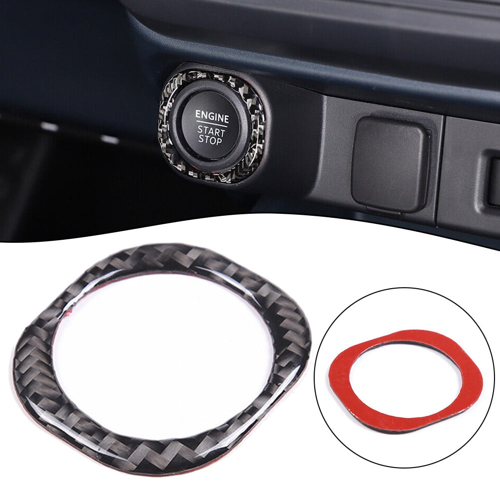 Carbon Fiber Ignition Switch Engine Start Stop Ring Trim For Ford