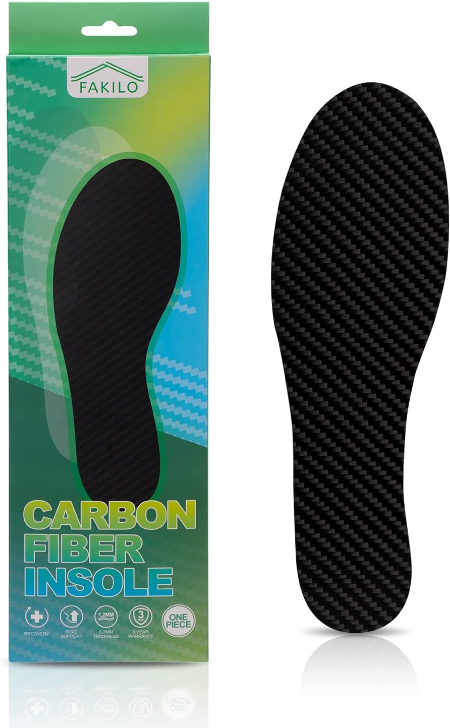 Carbon Fiber Insole 1 Piece, Carbon Fiber Insert for Women Men, Rigid Carbon Insole for Hallux