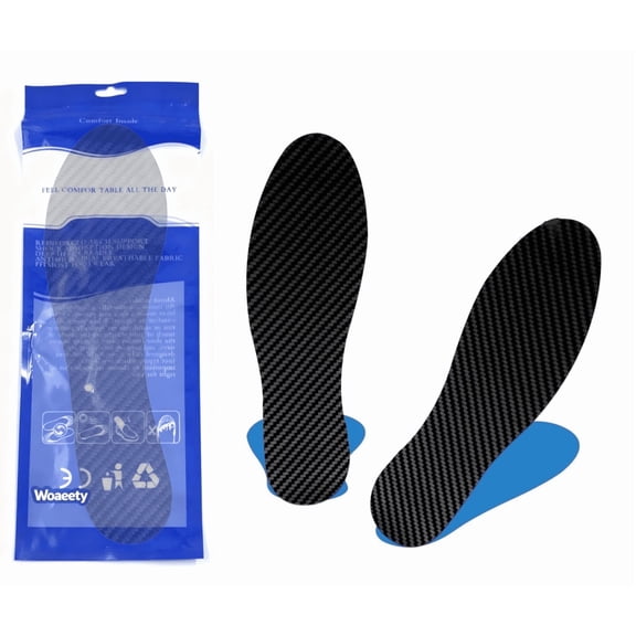 Carbon Fiber Insoles, Carbon Fiber Foot Plate 1 Pair Rigid Shoe Insert Support Turf Toe, Foot Fractures, Morton Extension, Hallux Rigidus and Limitus - Alternative to Post Op Shoe, 26.5cm