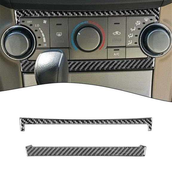 Carbon Fiber Interior Climate Control Frame Cover Trim For Toyota For Highlander