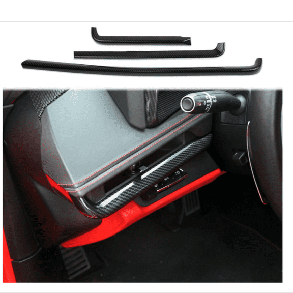 Carbon Fiber Interior Control Dashboard Cover Trims for Chevrolet Corvette C8 2020-2025 Decoration Accessories