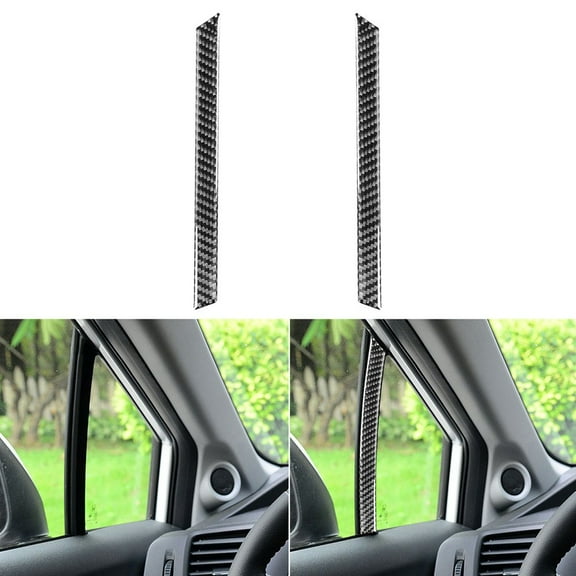 Carbon Fiber Interior Door A-pillar Decor Cover Trim For Honda Civic 9Th 2013-15