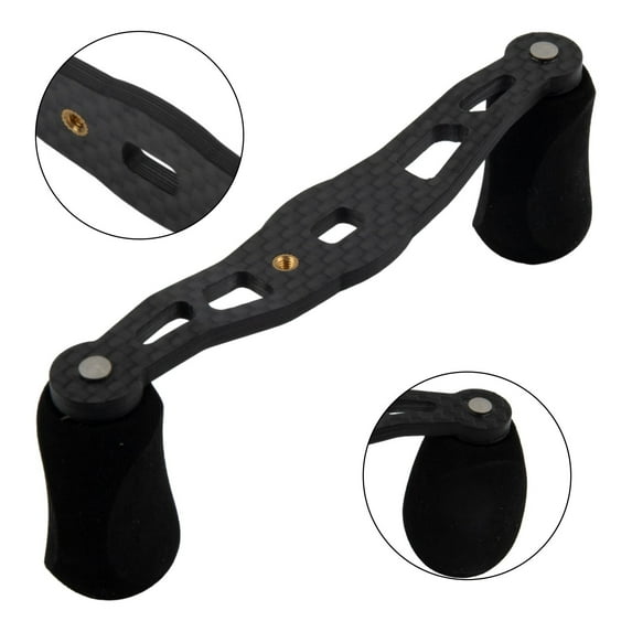 Carbon Fiber Left Right Diy Fishing Reel Handle Eva Knob Rocker Replacement 8X5Mm