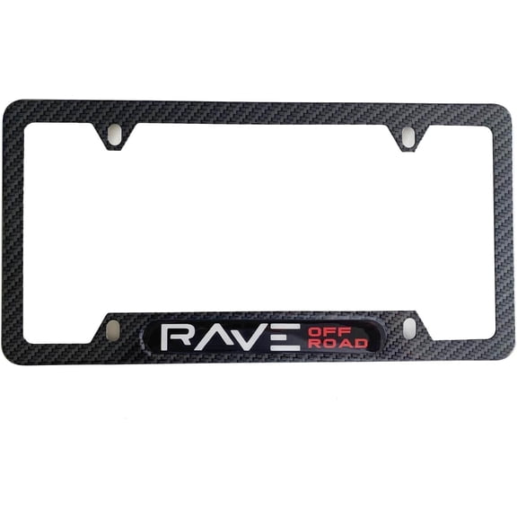 Carbon Fiber License Plate Frame Cover Holder for Toyota RAV4 Off Road Truck Car Accessories Stainless Steel 1PC,