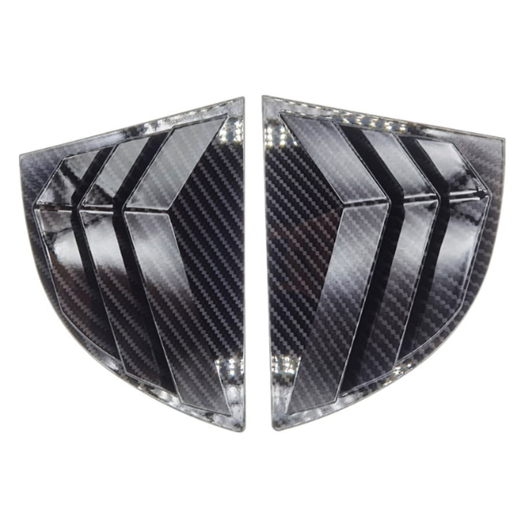 Carbon Fiber Look Car Side Window Louver Shutter Cover For HONDA Civic