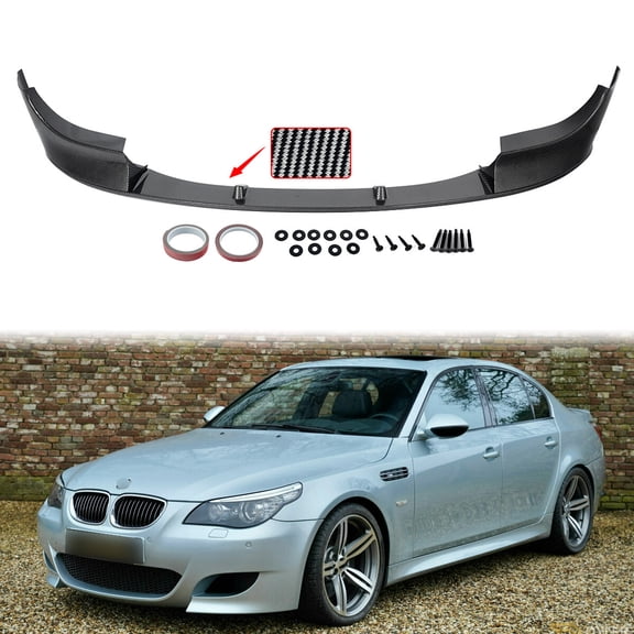 Carbon Fiber Look For BMW M5 E60 2004-2010 Front Bumper Splitter Lip