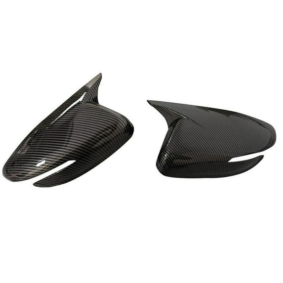 Carbon Fiber Look Horn Rearview Side Mirror Cover For 13-18 Kia Cerato Forte K3