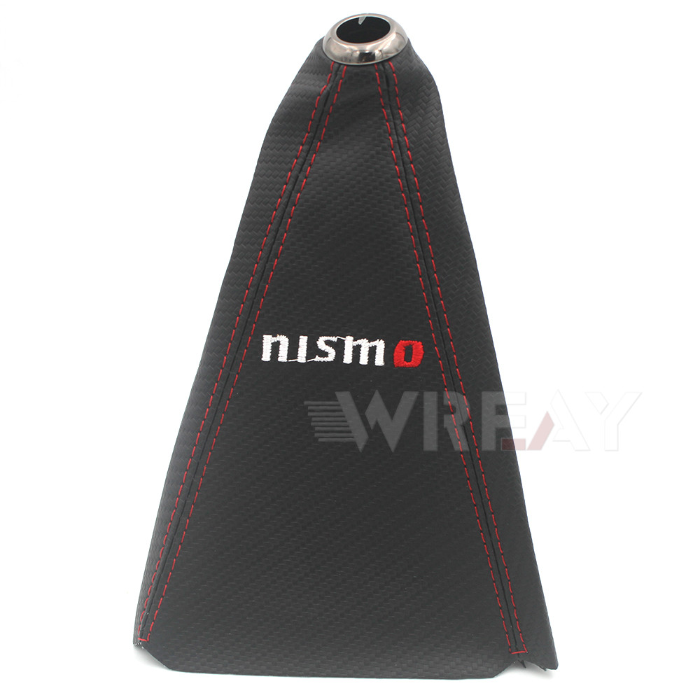 Carbon Fiber Look Mugen/NISMO/TR Multiple LOGO Shift Lever Knob Boot