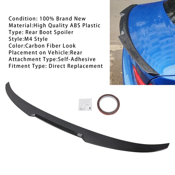 Carbon Fiber Look Rear Boot Spoiler For BMW 5 Series F10 2010-2016 M4 Style