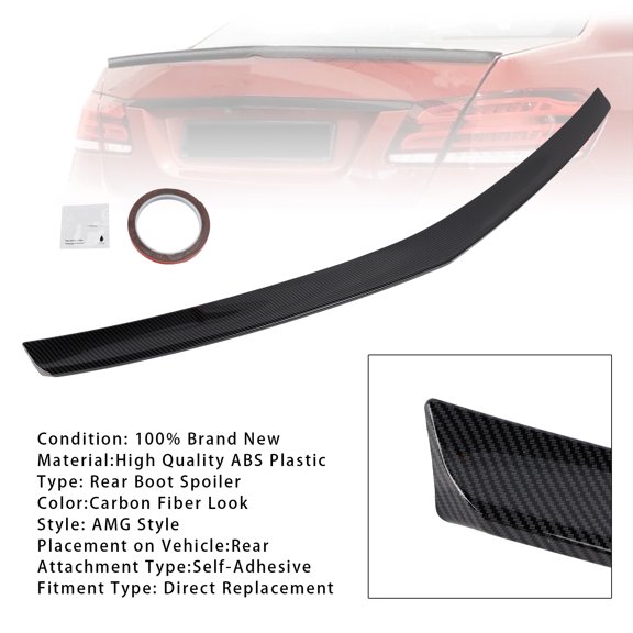 Carbon Fiber Look Rear Boot Spoiler For Mercedes-Benz E-Class W212 2008-2016