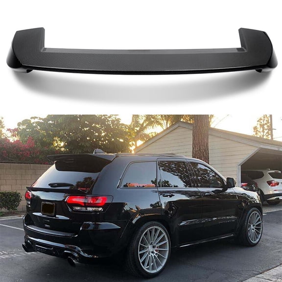 Carbon Fiber Look Rear Roof Trunk Wing Spoiler For Jeep Grand Cherokee SRT WK2 2014-2021
