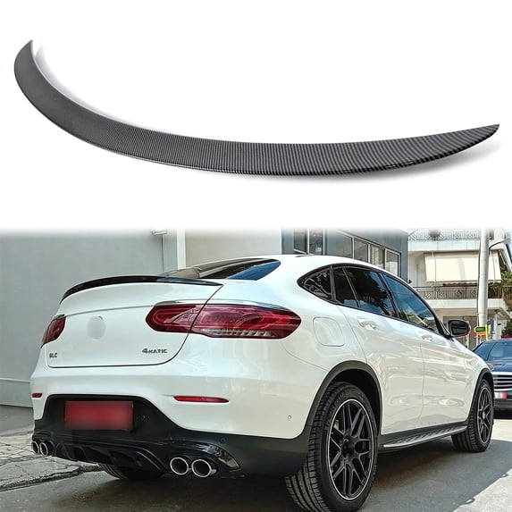 Carbon Fiber Look Rear Trunk Spoiler Wing For 2016-2023 Mercedes Benz GLC Coupe C253