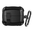 thumbnail image 1 of Carbon Fiber PC Case for Samsung Galaxy Buds 3/Buds 3 Pro (2024) with Keychain, Military Secure Lock Shockproof Protective Cover for Woman Man,Black, 1 of 8