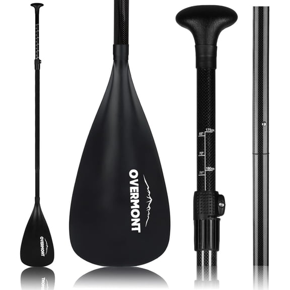 Carbon Fiber Paddle Board Paddle, Adjustable 69"-85" SUP Paddle | 3-Piece Paddle Board Paddle with Anti-Twist Lock, Lightweight Portable Replacement Paddle for Adults, Touring and Travel